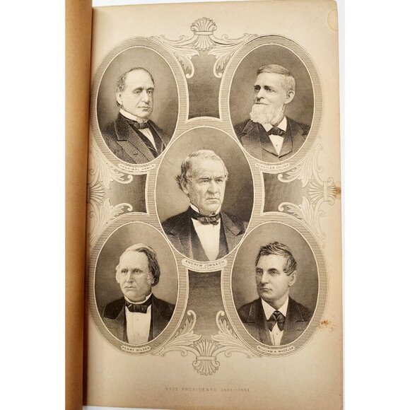 1884 Vice Presidents Andrew Johnson Steel Engraving Victorian Wellstood DWSS7 - Picture 2 of 2